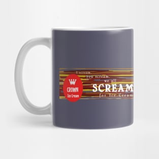 Crown Ice Cream Ad: Scream Vanilla and Licorice Ice Cream Mug